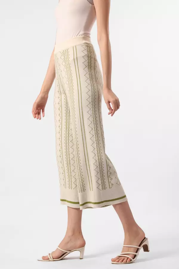 MINIMAL - Zevanna - Kulot Rajut Motif Geometris - Green Warna Green