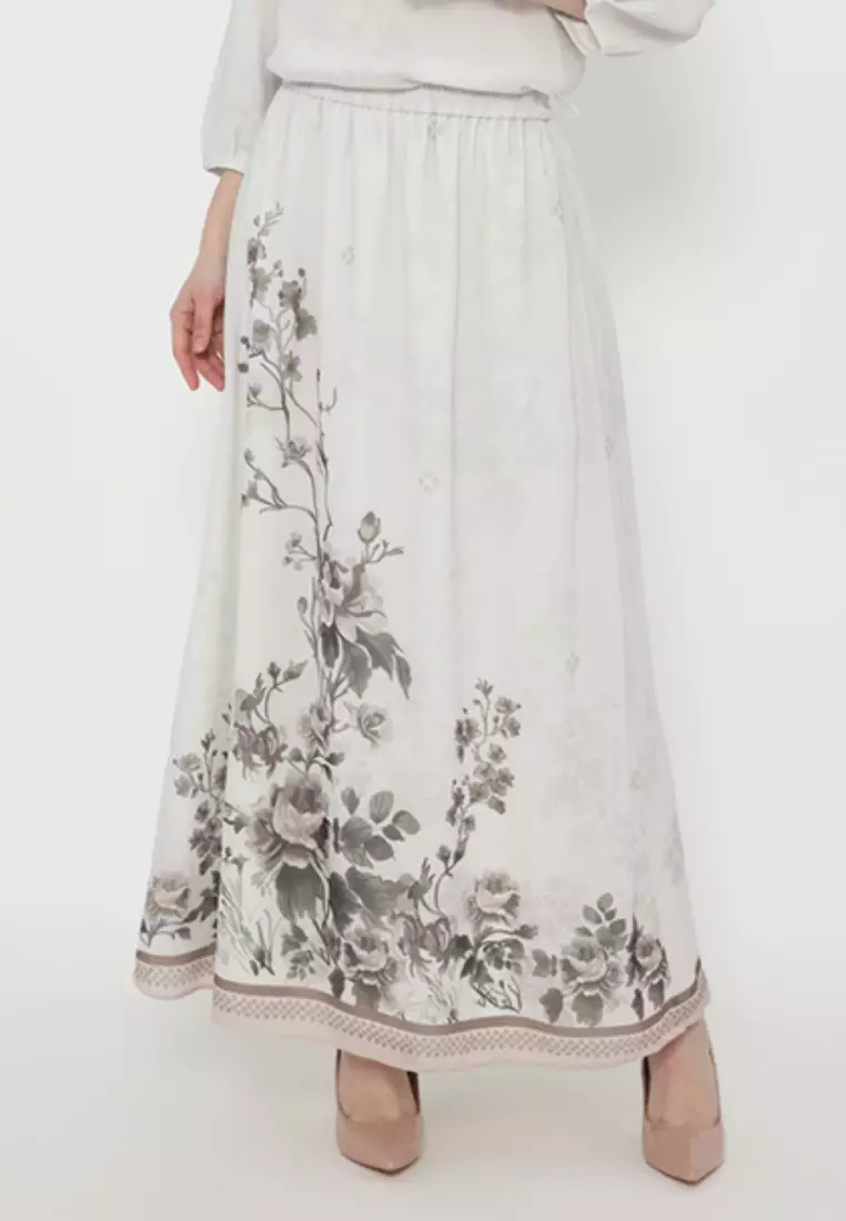 Setelan Wanita Blouse Chiffon & Rok Panjang Motif Floral (Dijual terpisah)| Outfit Formal & Lebaran By Brilliant Girl Warna BLOUSE