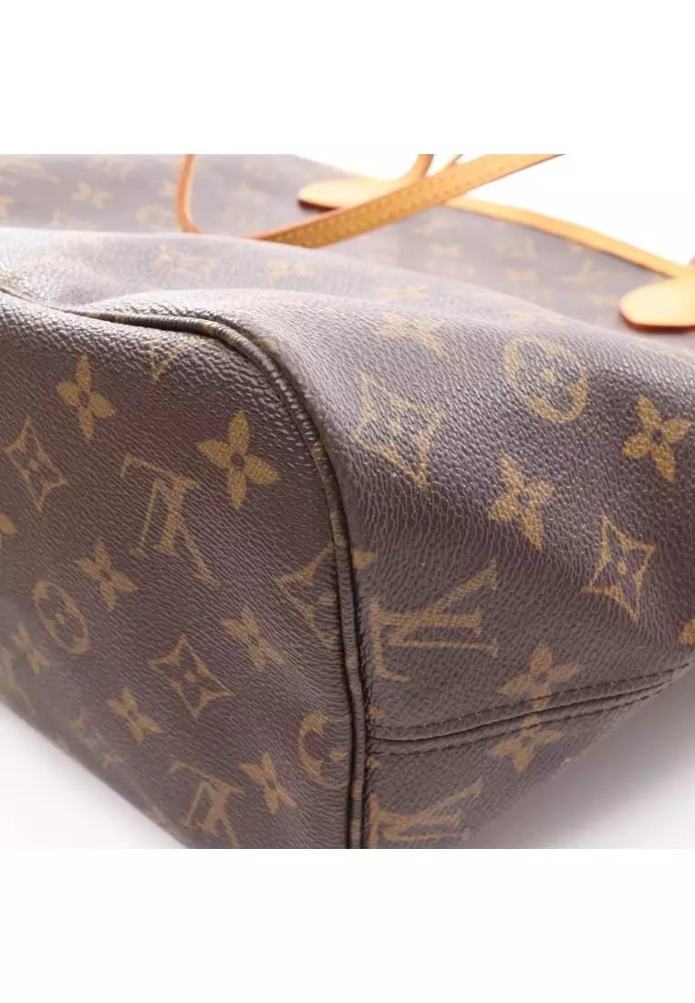 Pre-Loved Louis Vuitton Neverfull MM monogram Shoulder bag tote bag PVC leather Brown