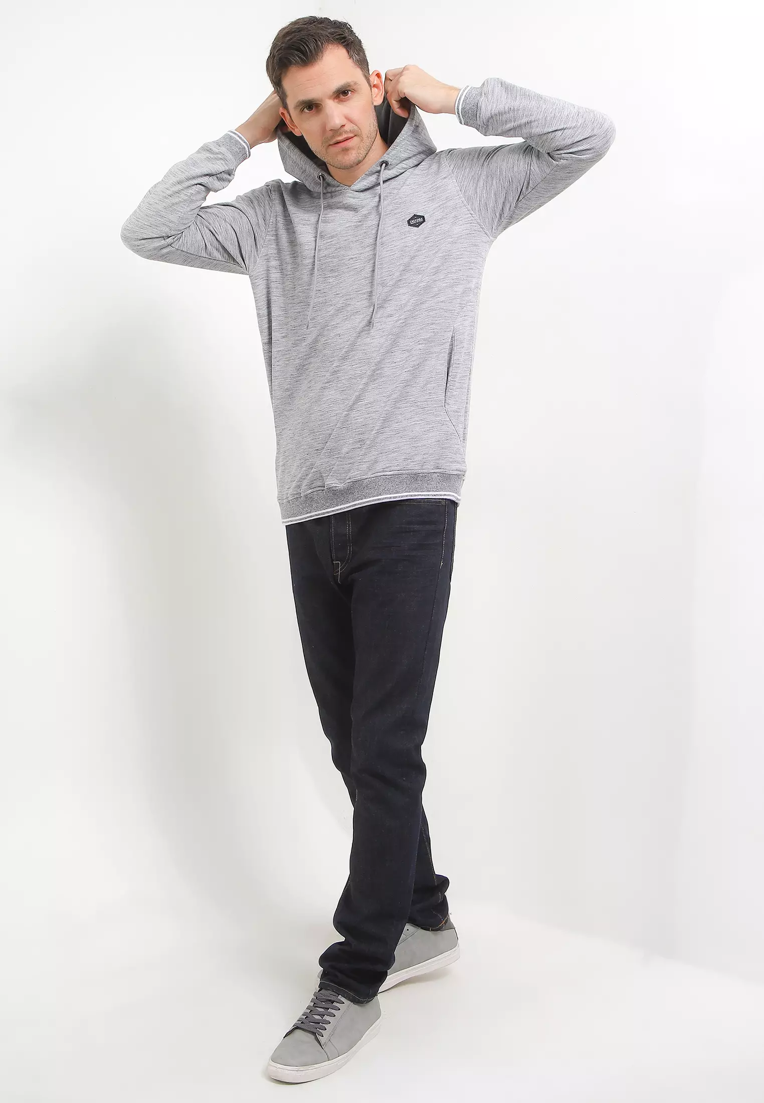 Cressida Pullover Sweatshirt Hoodie VB222G - Grey