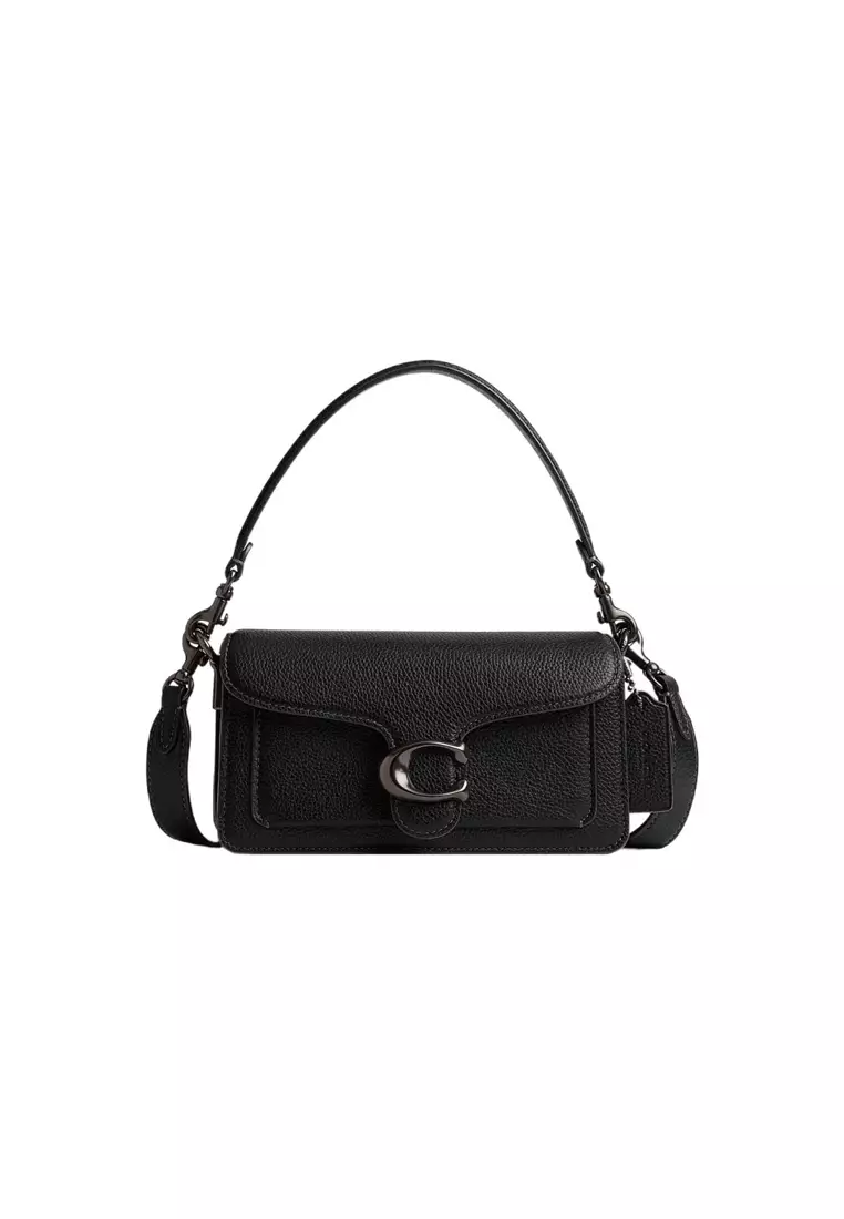 Coach small black new arrivals leather shoulder bag