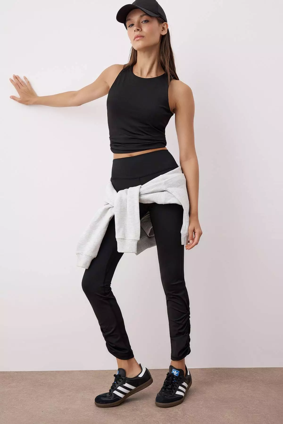 Black 2-Layer Reflective Printed Supportive/Shaping Knitted Sports Bra