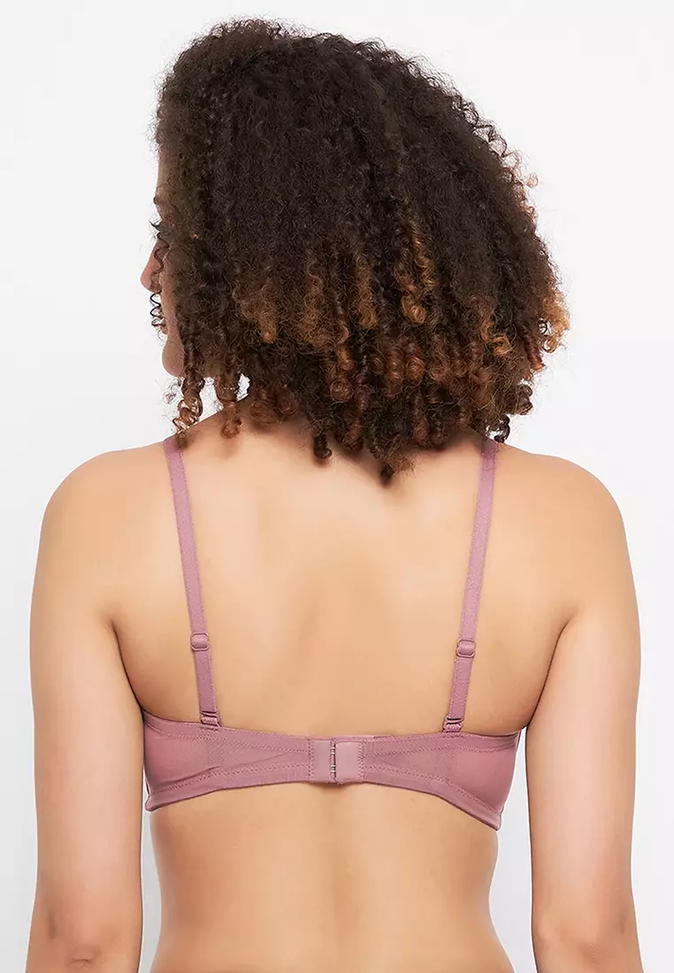 Clovia Padded Underwired Full Cup Strapless Multiway Bra in Soft Pink