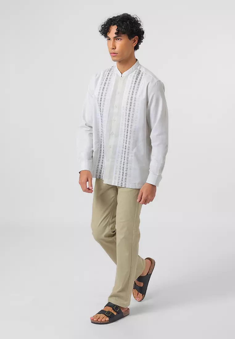 Kemeja Koko Pria Lengan Panjang Baju Muslim Pria KAIRO GREEN