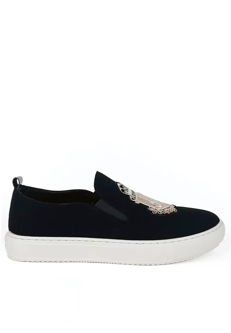 Embroidery Faux Leather Slip-Ons YQ20338