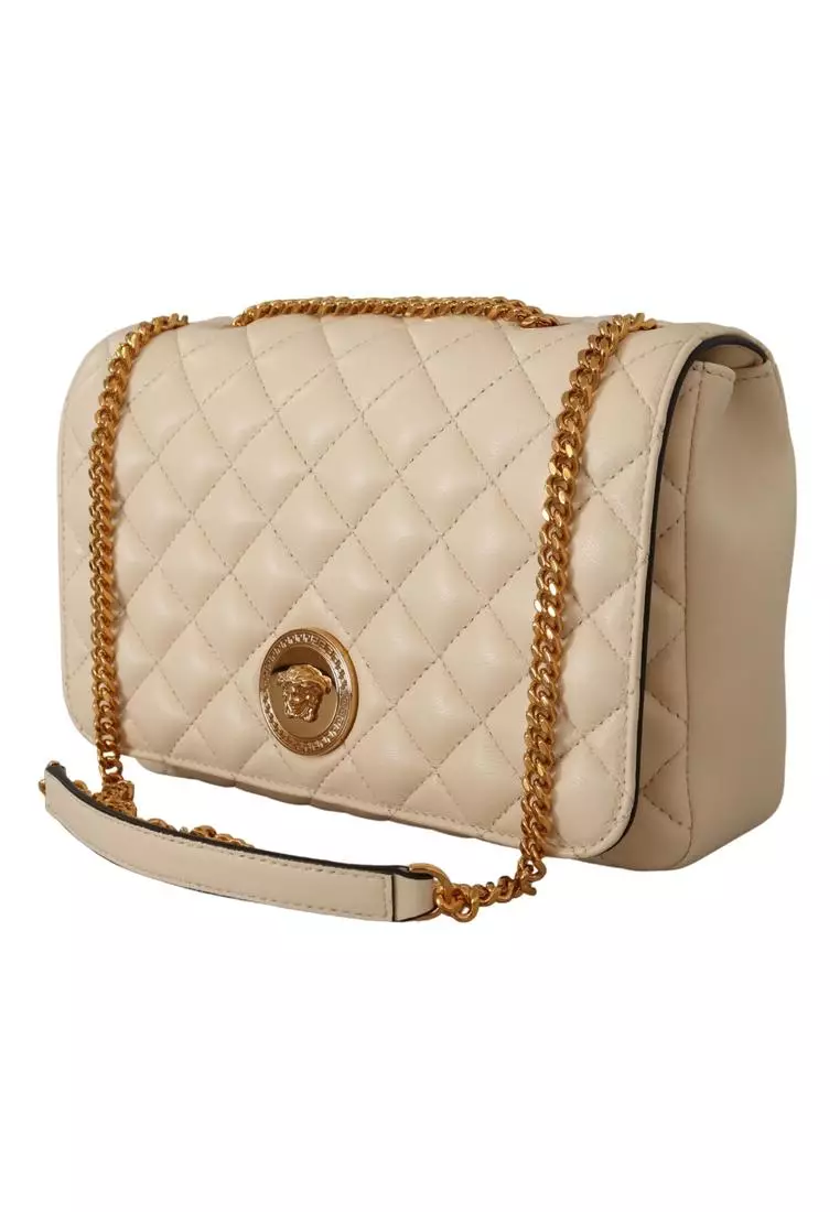 Versace quilted shoulder bag cheap