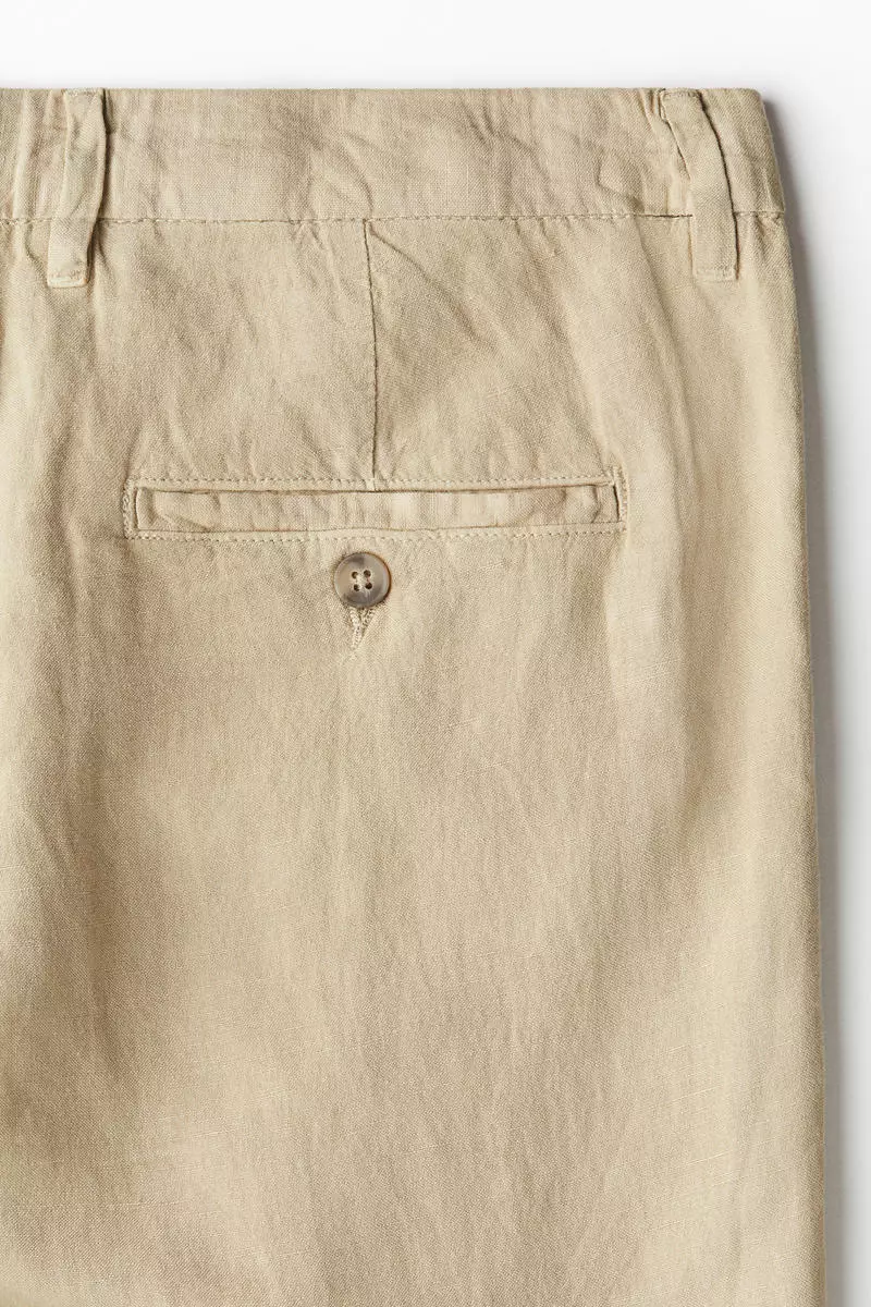 Regular Fit Linen-blend trousers