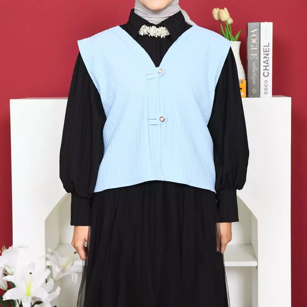 Lumina Vest Knit Outer - S.Blue M19943 R24S5