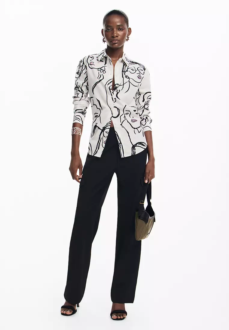 Desigual Woman Face print shirt.