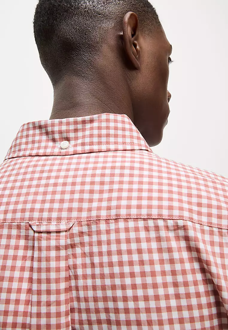 Cotton Rich Gingham Check Oxford Shirt