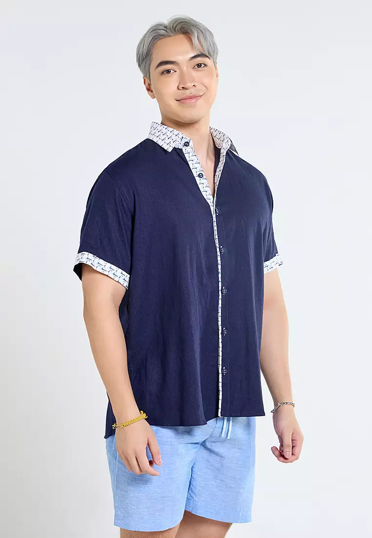 Men’s Short-Sleeve Linen Shirt
