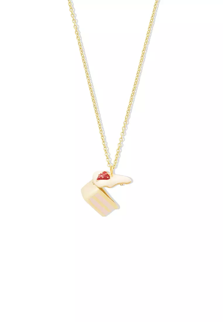 Strawberry Shortcake Gold Locket Necklace