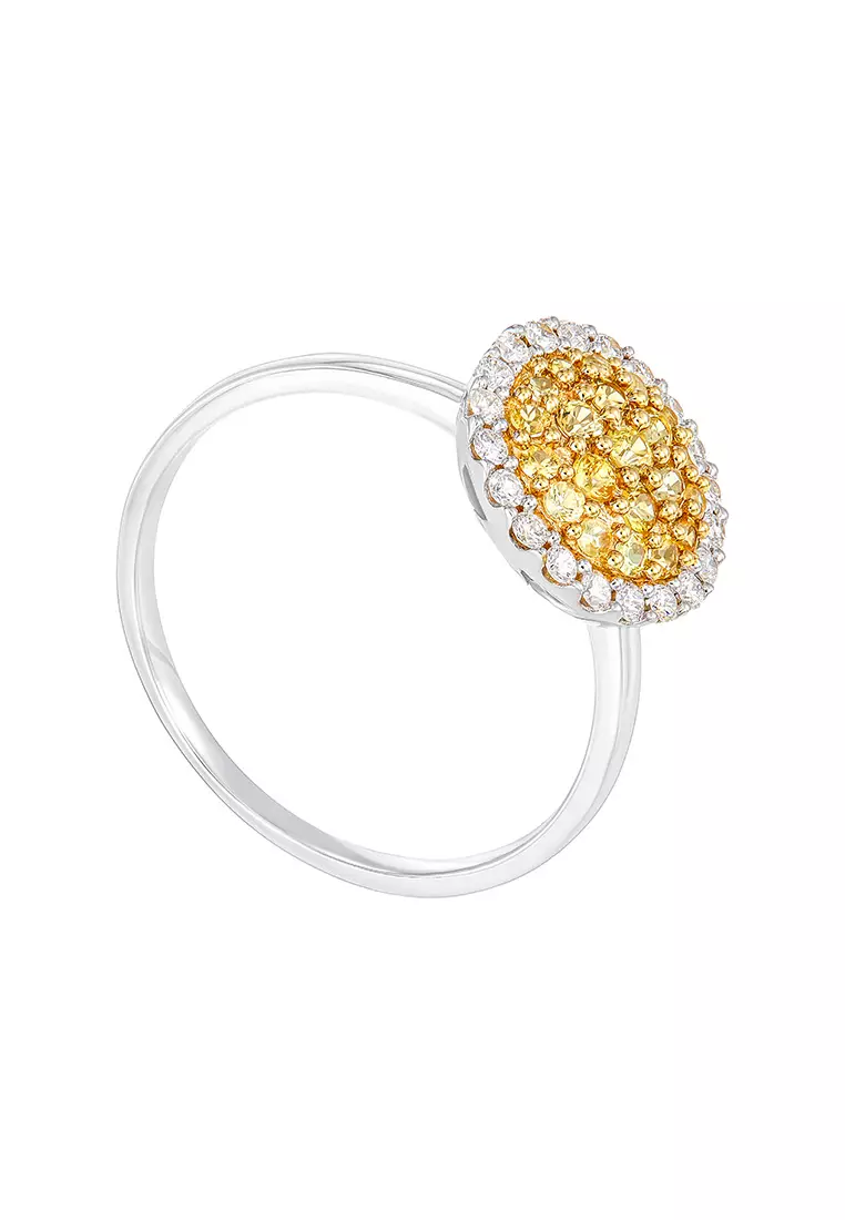 Buy HABIB HABIB Anaya Yellow Sapphire Diamond Ring Online ZALORA
