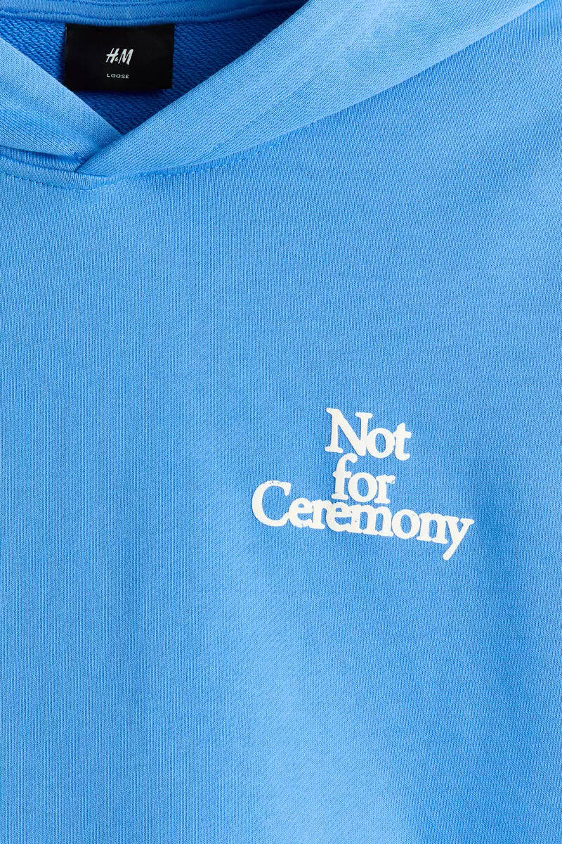 Loose Fit Motif-detail hoodie