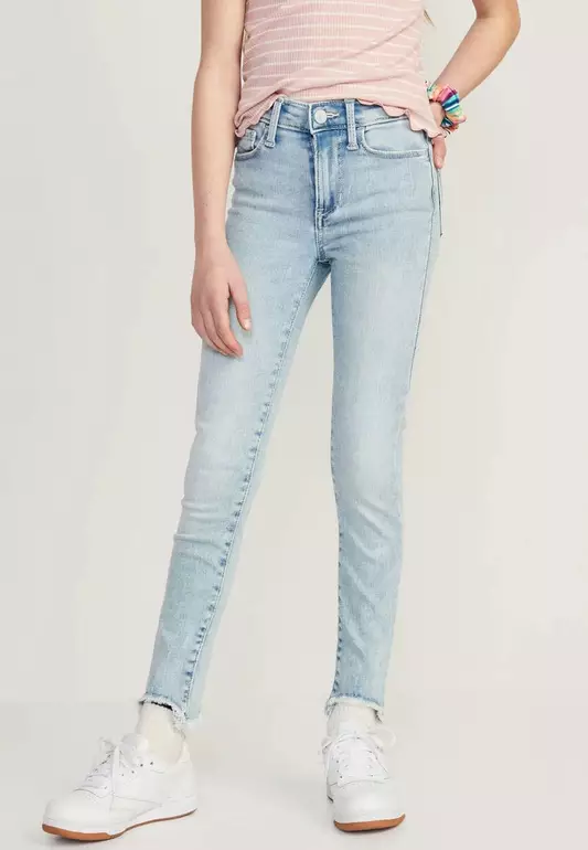 High-Waisted Rockstar 360° Stretch Frayed-Hem