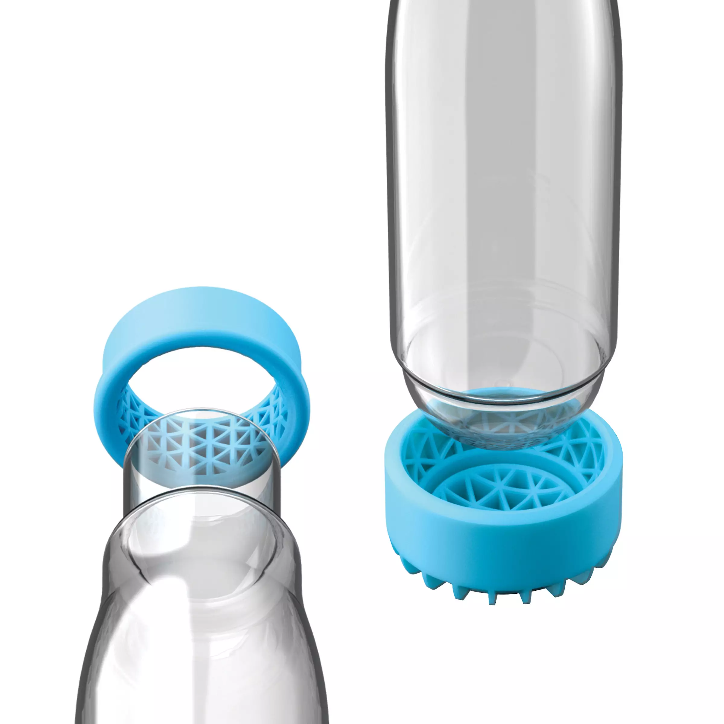 Zoku Green Active 16oz Suspended Core Bottle - Botol Kaca, Botol Kaca Plastik, Botol Minum