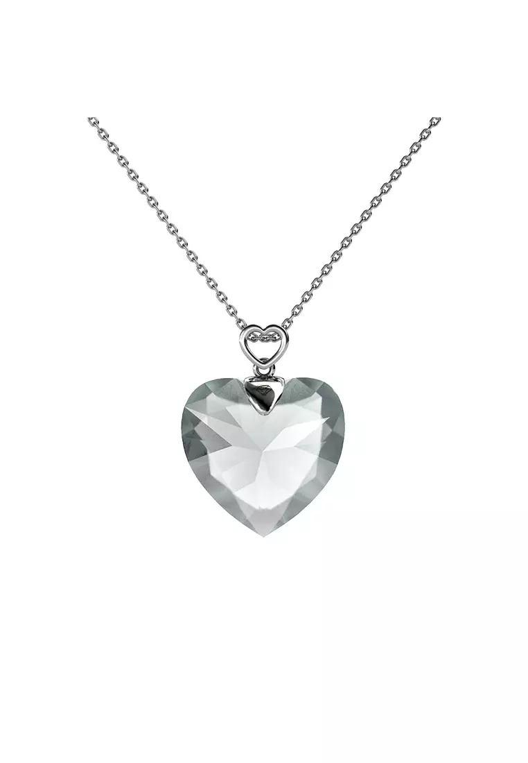 Cheery Heart Pendant Virtail Light - Kalung Crystal Swarovksi by Her Jewellery