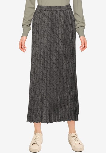 niko and ... grey Wrap Check Pleated Skirt 7EE7AAA387D0CAGS_1