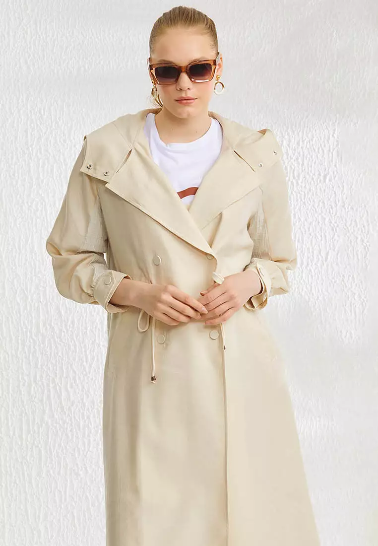 Raglan sleeve trench coat hotsell