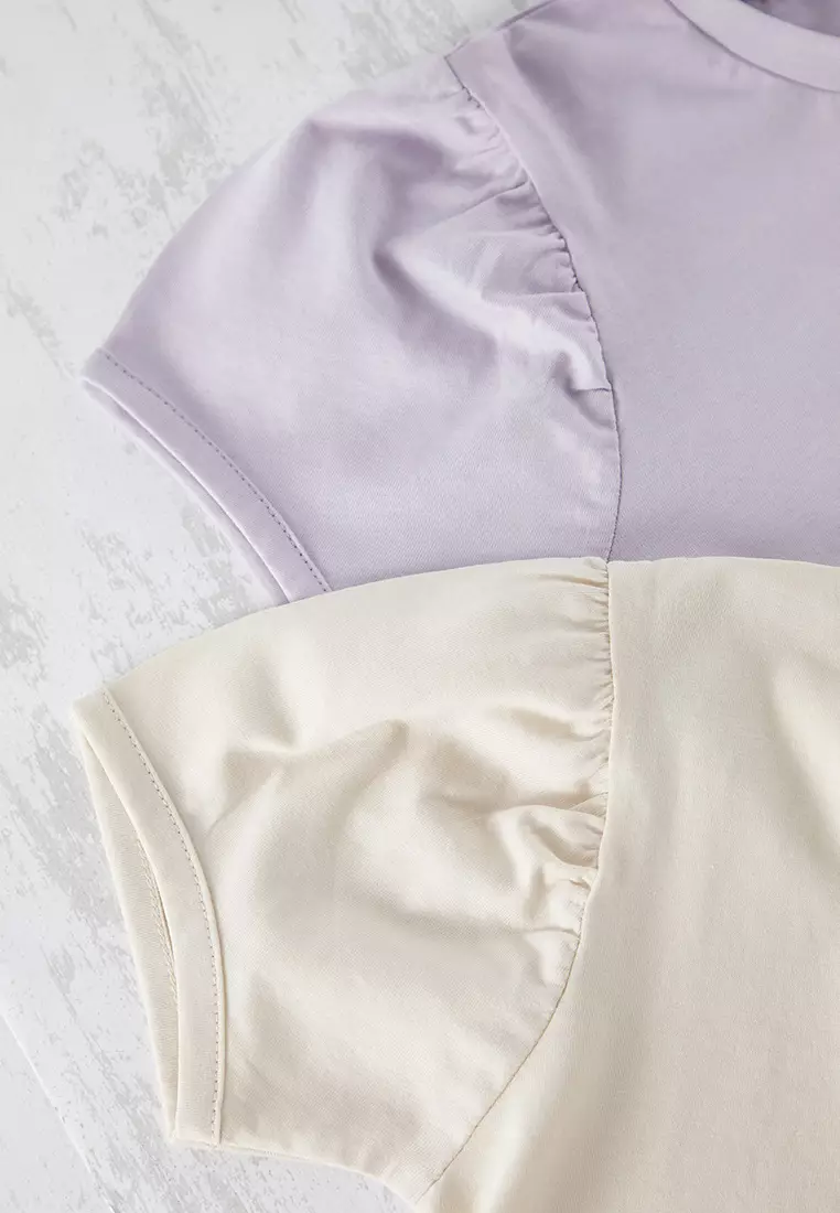 2-Piece Girls Balloon Sleeve T-Shirts