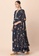Indya navy Navy Floral Kurta with Attached Dupatta 591D2AA6E2F06EGS_3