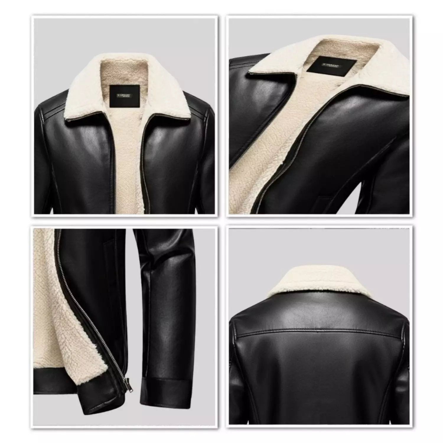 Jaket Kulit Sintetis Inner Sherpa