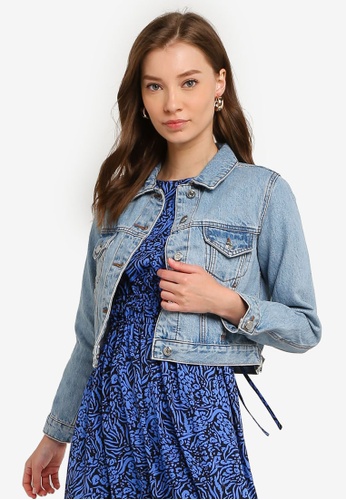 Buy Topshop Petite Mid Stone Denim Jacket Online On Zalora Singapore