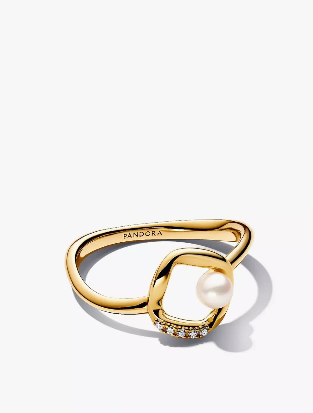 Texture 14k gold-plated ring