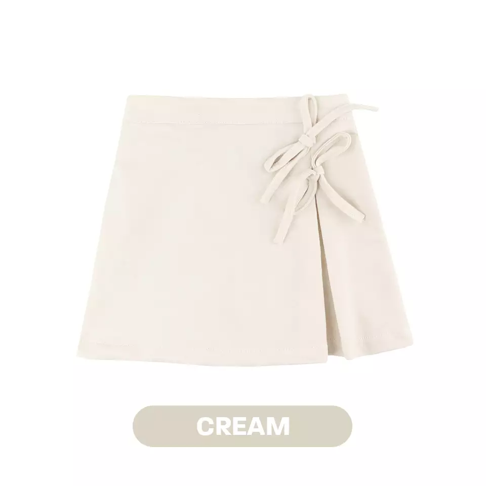 Mooi Rok Celana Skort Anak Perempuan Nata Skort Pants - Cream