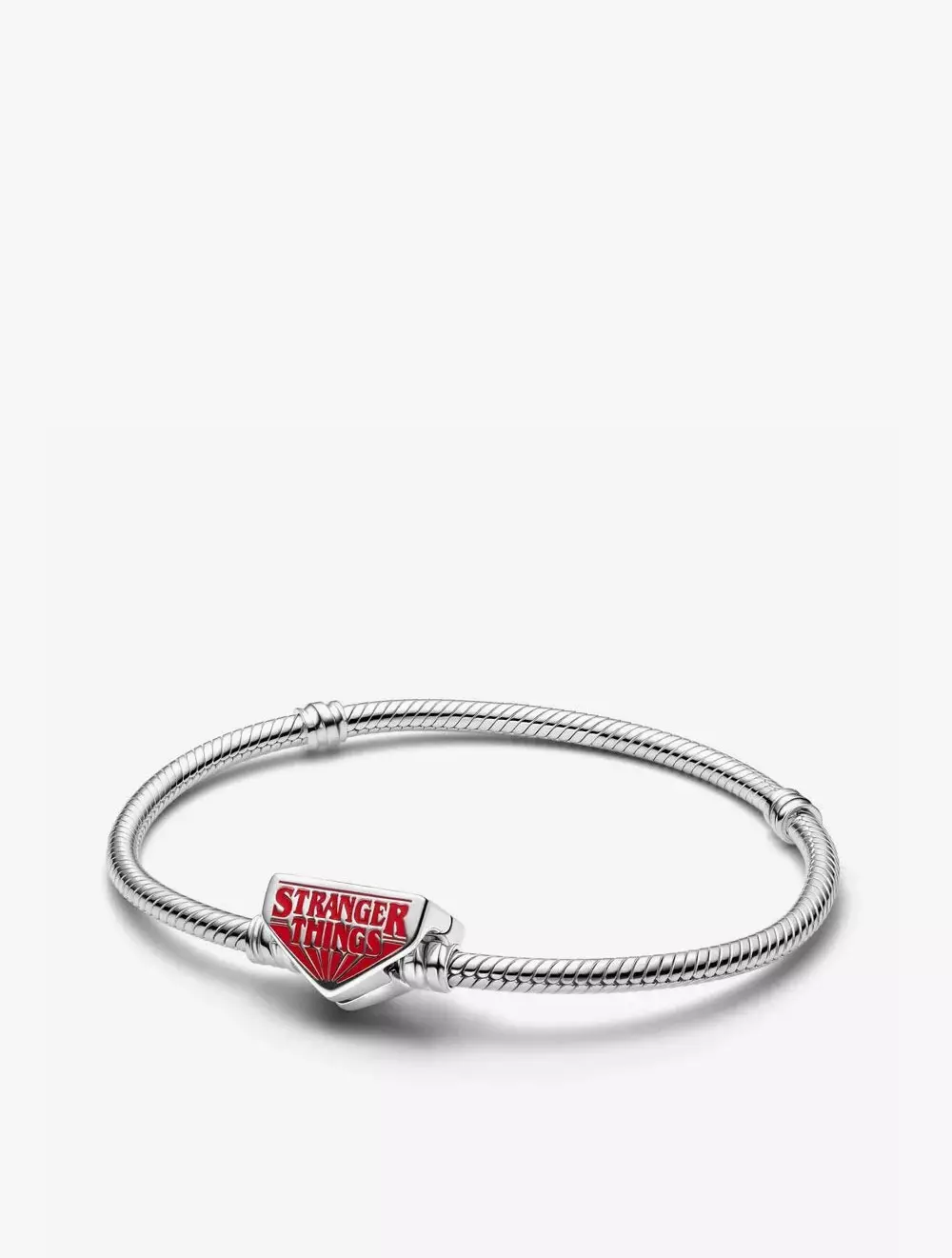 Project Red snake chain sterling silver bracelet with red enamel