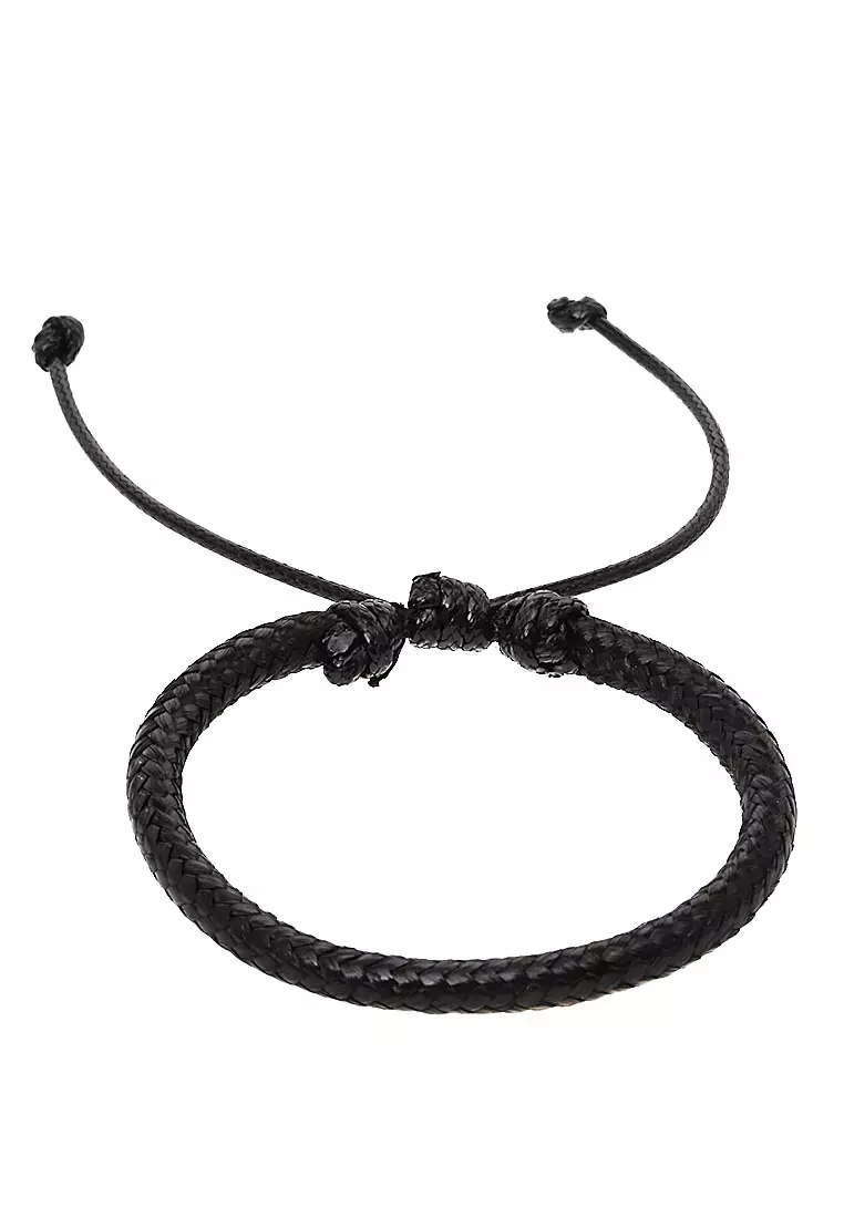 Omrish Bracelet Gelang Pria Jangkar One Set Material Paracord ORIGINAL - Black