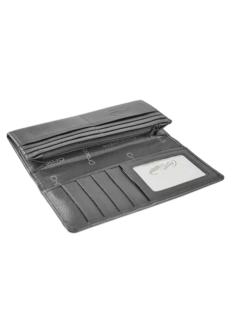 Crocodile H1797BY Dompet Bi-fold Wallet Leather Kulit Original - Hitam