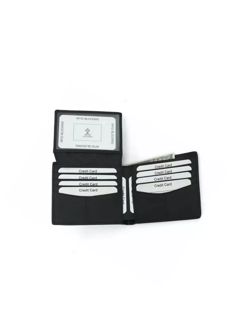 Zackly Dompet Kartu Anti RFID Universal Card Size Handmade Material Leather Kulit ORIGINAL - Black