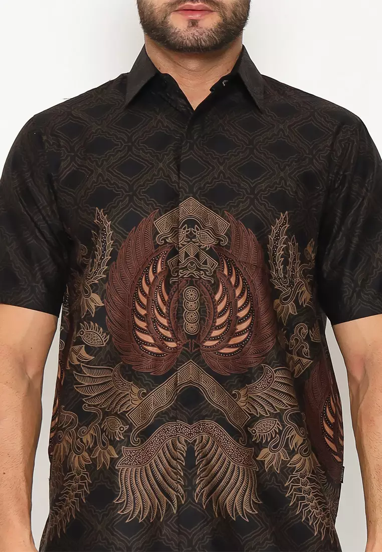 Hadinata Batik Pria Kemeja Pendek Ikhsan Ishika