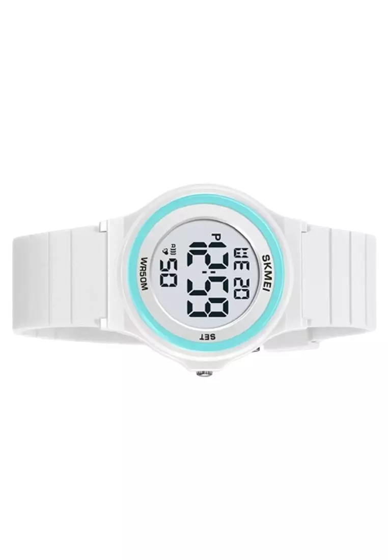 Jam Tangan Wanita 2303 Digital Rubber ORIGINAL - White