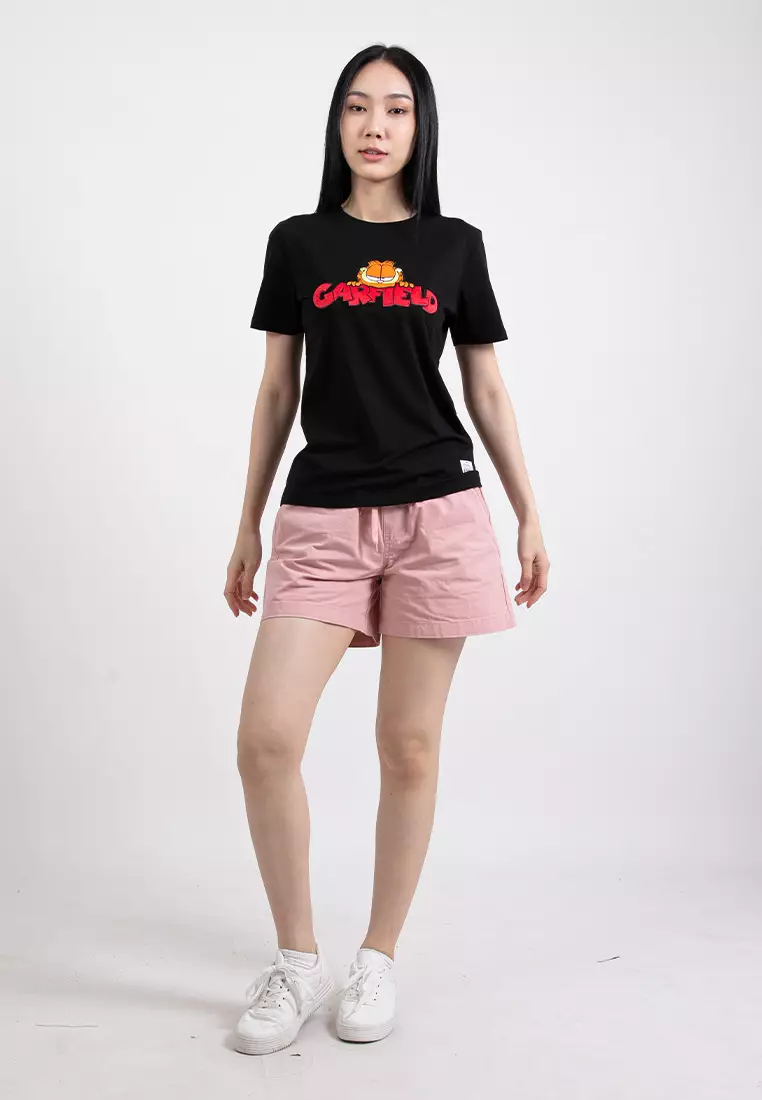 Forest Ladies Casual Cotton Short Pants Women Plain Drawstring Shorts - 865108-59LotusPink