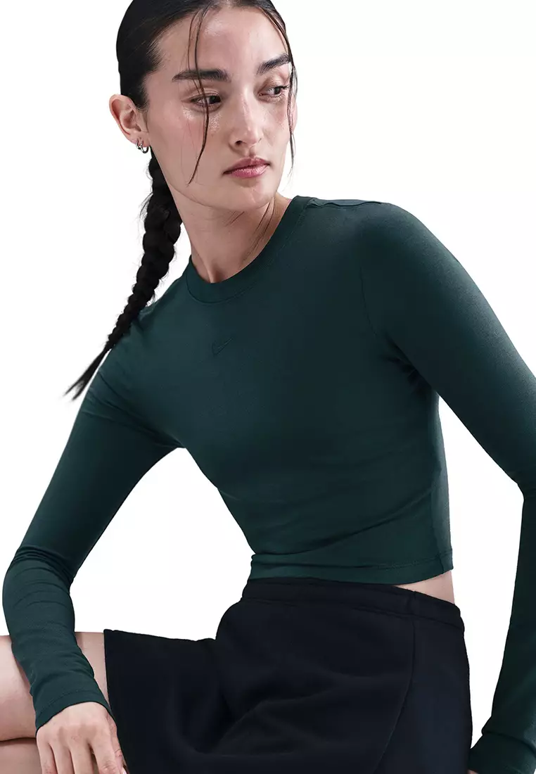 Sportswear Chill Knit Women's Slim Long-Sleeves Cropped Top