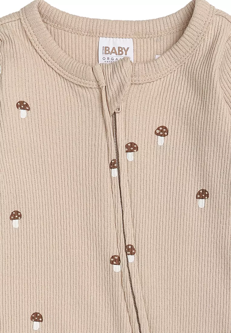 Organic Pointelle Zip Romper