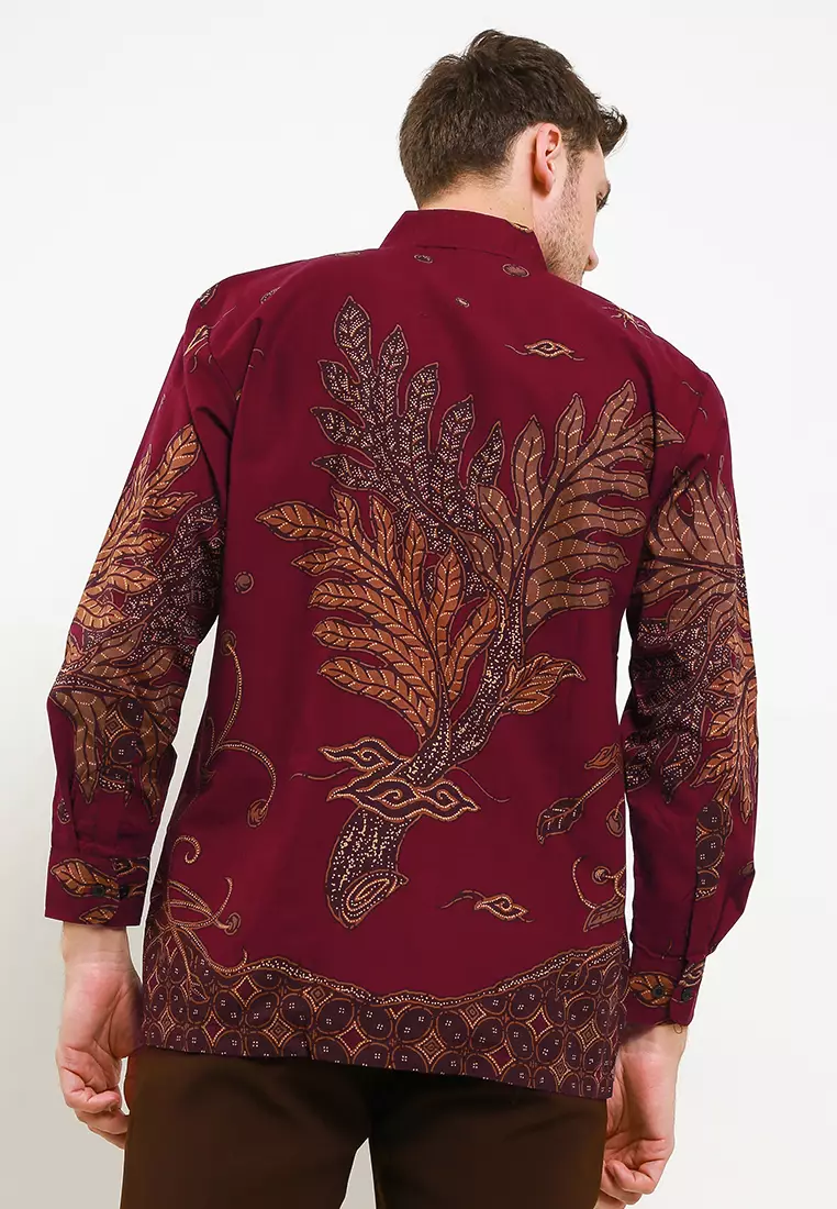 BATIK TALENTA EXCLUSIVE Lengan panjang DAUN MERAH 1