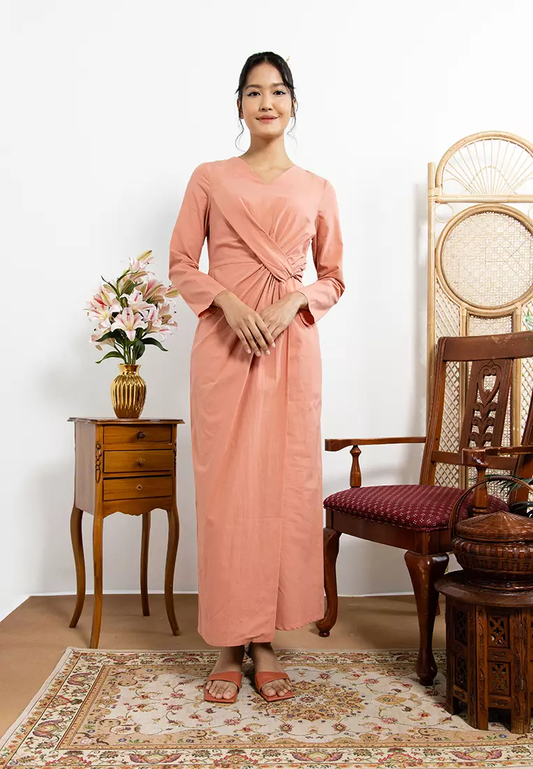 Jual ZALIA BASICS Cotton Twisted Detailed Dress Original 2024 ZALORA