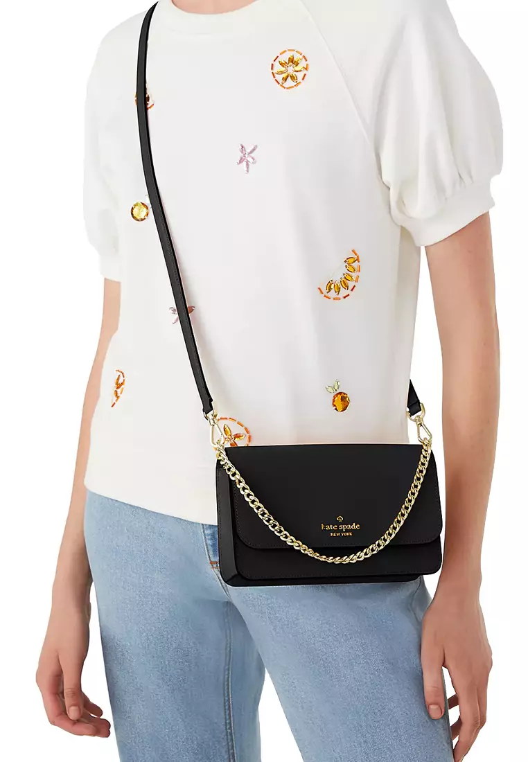 Madison Small Flap Crossbody Bag In Black kc586