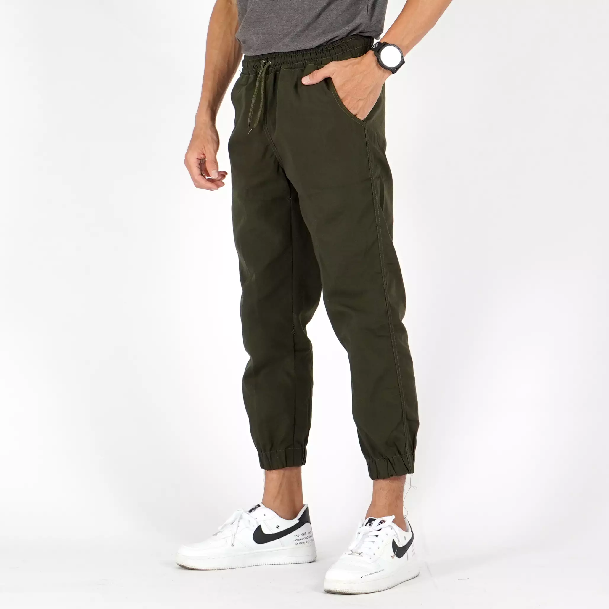 OKECHUKU Ichsan Celana Sirwal Jogger Pangsi 3/4 Slimfit Fashion Casual Pria