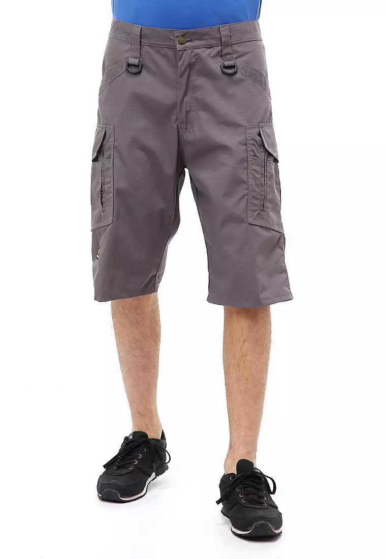 Rishham Short Pants Celana Pendek Kasual Pria Anti Gesek Material Cotton ORIGINAL - Gray