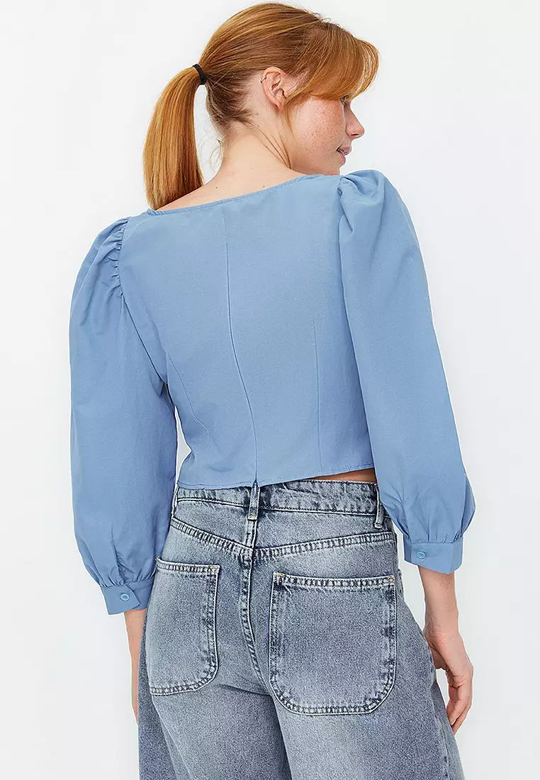 トップス BALLOON SHOULDER BLOUSE Buy Trendyol Plus Size Balloon Sleeve Blouse 2025 Online