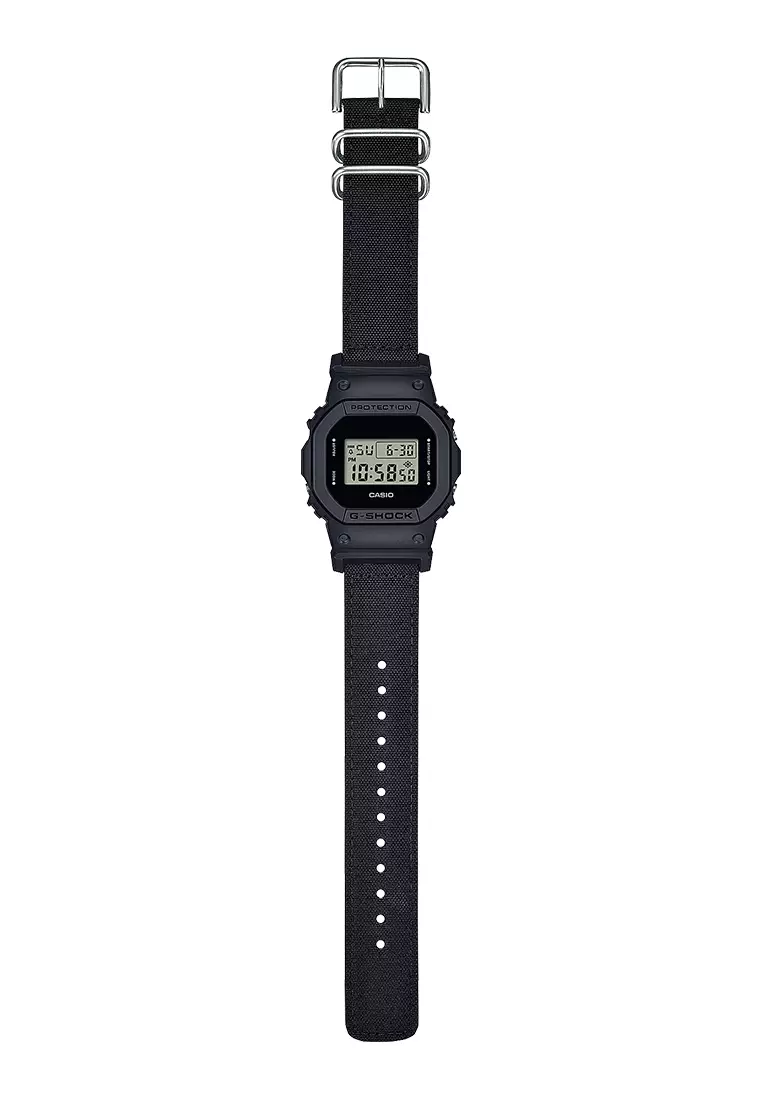 Jam Tangan Digital Pria Casio G-Shock DW-5600BCE-1D - Black Canvas Strap