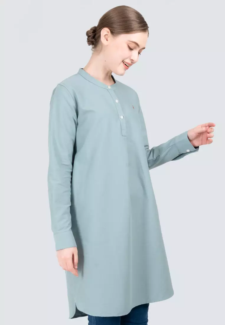 Polo Haus - Women’s Oxford Long Sleeve Shirt Dress WBSD002