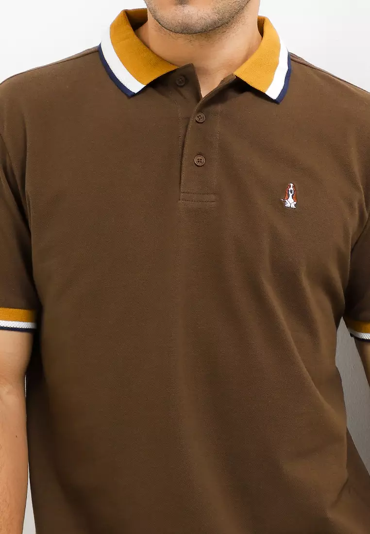 Chapin Jacquard Collar Polo Shirt