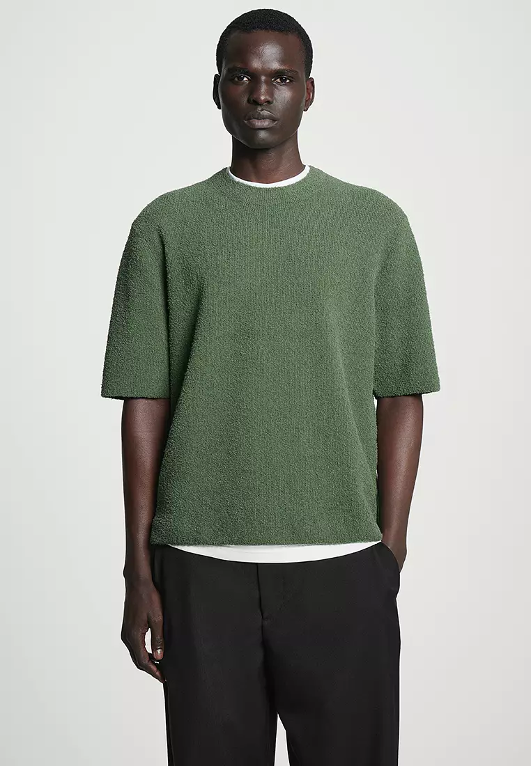 Buy COS Short-Sleeved Knitted T-Shirt 2025 Online | ZALORA