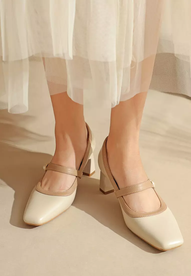 5CM Microfiber Leather Mary Jane Shoes 2355-2