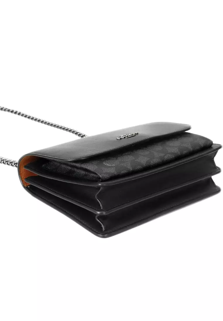 Klare Crossbody Bag In Signature Canvas - Charcoal/Black